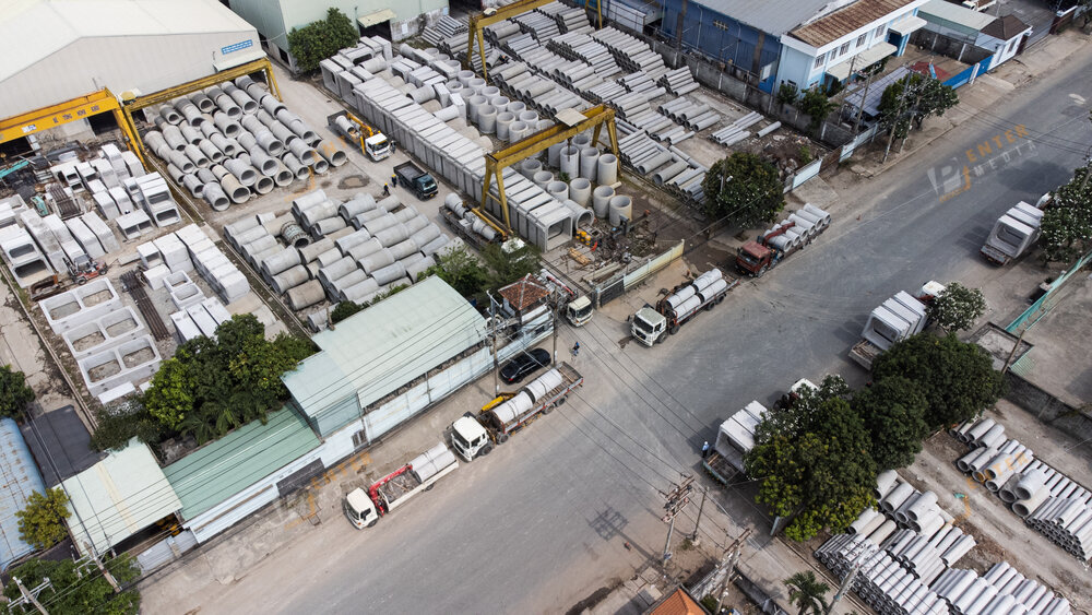 Ảnh xưởng sản xuất bê tông cốt thep Công Ty Minh Khôi