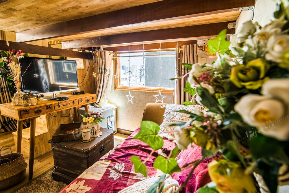 Góc phòng khách căn hộ Bohemian của chị Hạnh