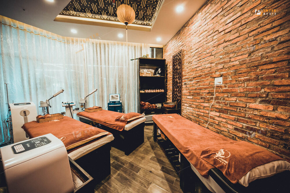 Không gian phòng spa dành cho mẹ bầu theo phong cách cung đình Huế tại NatuQueen cơ sở bệnh viện CIH