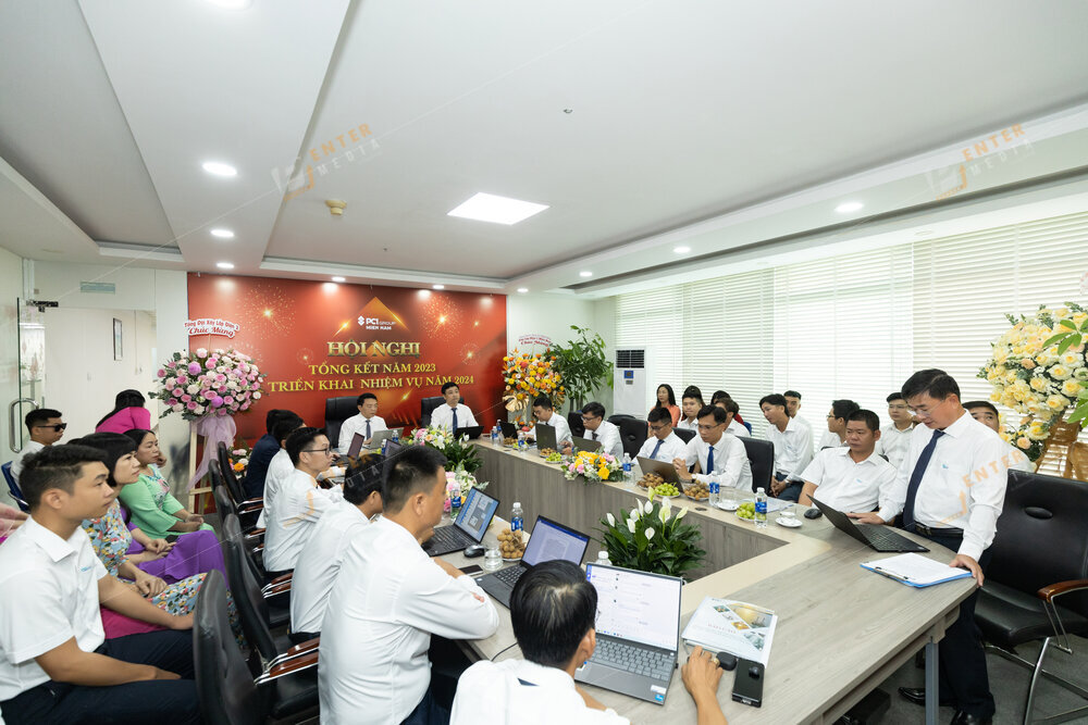 Enter Media thực hiện chụp ảnh sự kiện hội nghị Tổng kết 2023 & triển khai nhiệm vụ 2024 cho PC1 Group Miền Nam