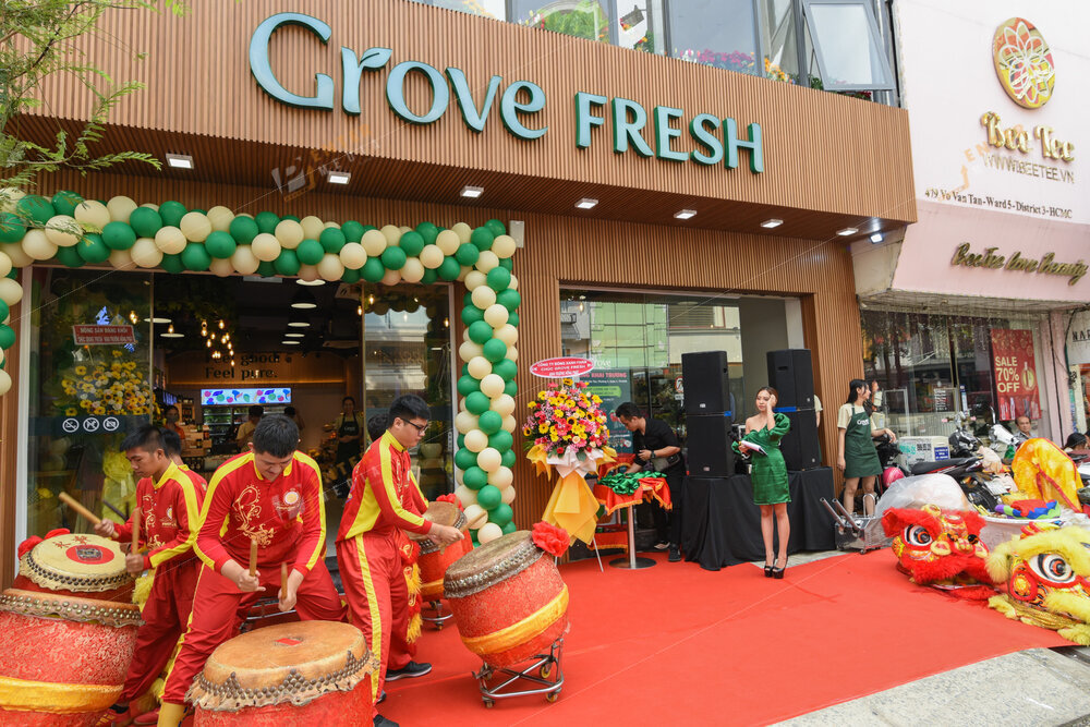 Enter Media chụp hình sự kiện khai trương cửa hàng Grove Fresh
