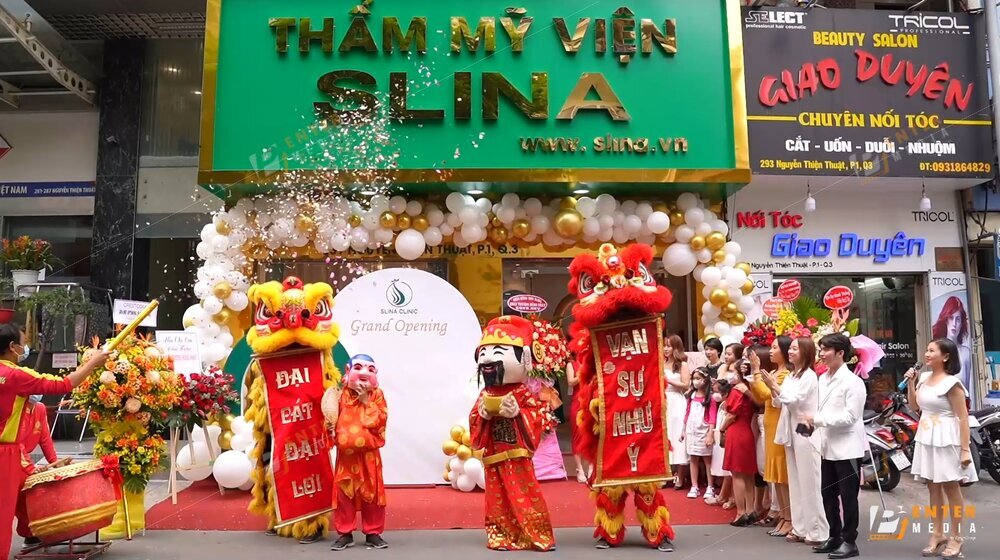 Enter Media quay phim sự kiện khai trương Thẩm mỹ viện Slina