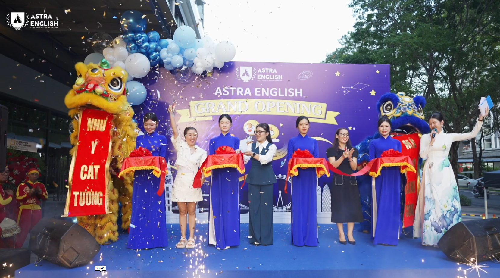 Quay phim sự kiện khai trương trung tâm tiếng Anh Astra English tại Celadon City