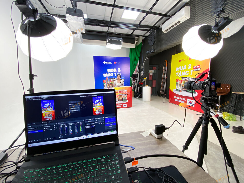 Dịch vụ livestream bán hàng Shopee Lazada cho Lotte International do Enter Media