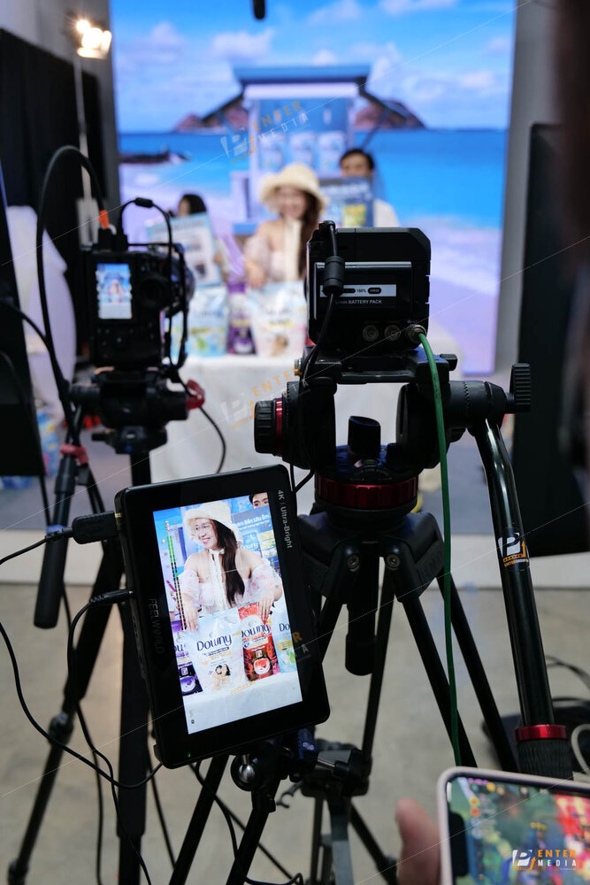 Thiết bị camera được setup trong phiên livestream